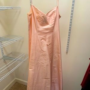 Soft Pink silk Lauren evening gown